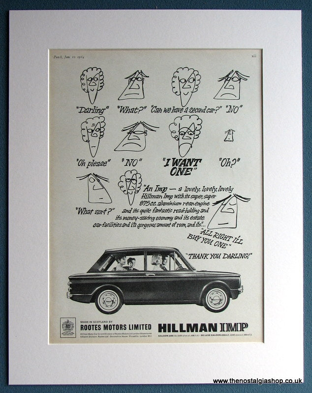 Hillman Imp 1964 Original Advert (ref AD1734)