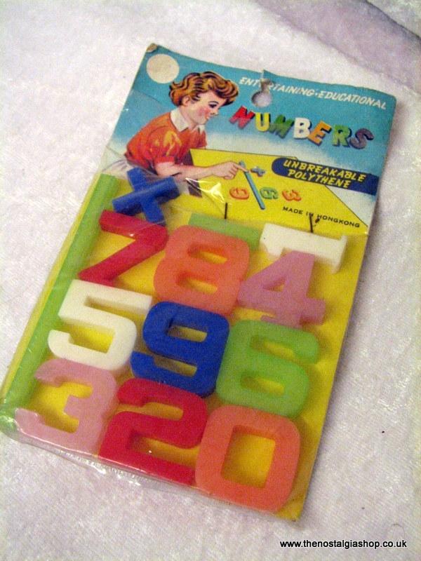 Numbers, Set of Polythene for kids. 1960s. (ref nos060g)