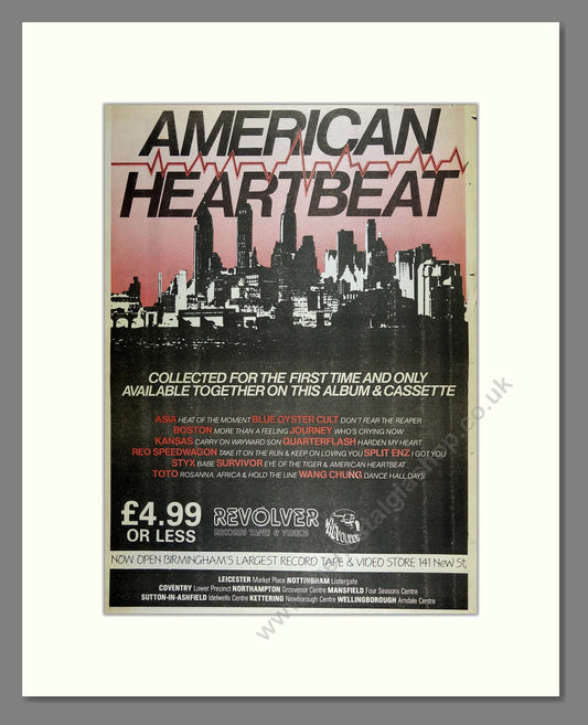 American Heartbeat - Compilation. Vintage Advert 1984 (ref AD16003)