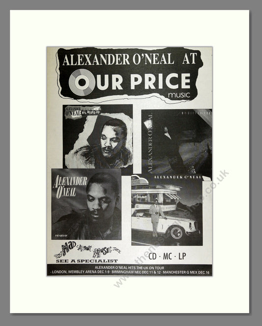 Alexander O'Neal - Various Albums. Vintage Advert 1989 (ref AD16016)