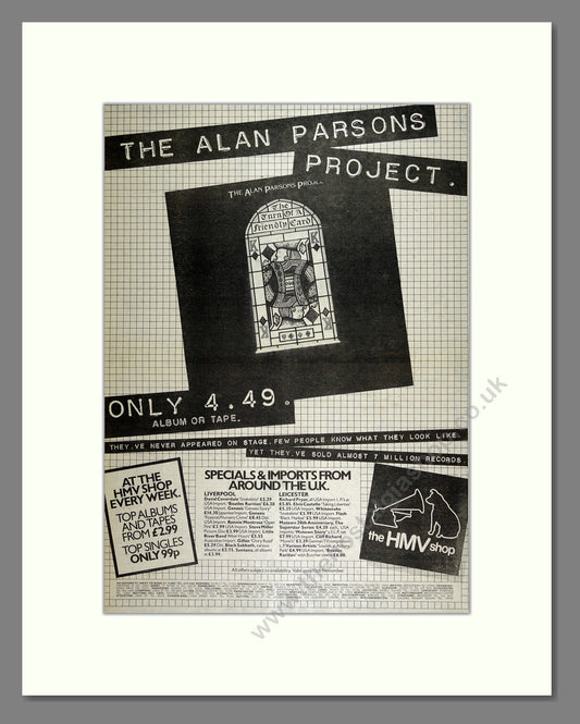 Alan Parsons Project (The) - The Turn of a Friendly Card. Vintage Advert 1980 (ref AD16030)