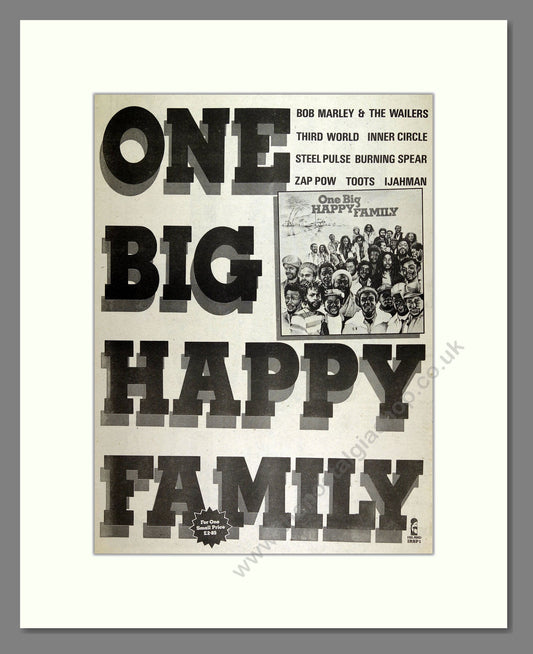 Bob Marley - One Big Happy Family. Vintage Advert 1979 (ref AD16056)