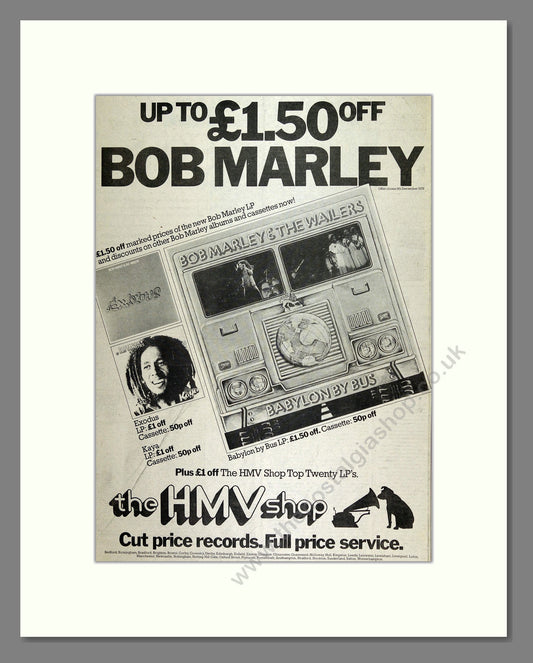 Bob Marley - Babylon by Bus. Vintage Advert 1978 (ref AD16057)