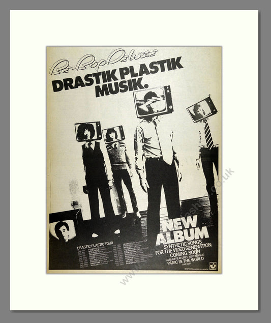 Be Bop Deluxe - Drastik Plastik Musik UK Tour. Vintage Advert 1978 (ref AD16079)