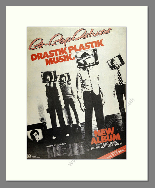 Be Bop Deluxe - Drastik Plastik Musik UK Tour. Vintage Advert 1978 (ref AD16080)