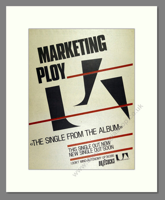 Buzzcocks - Marketing Ploy. Vintage Advert 1978 (ref AD16085)