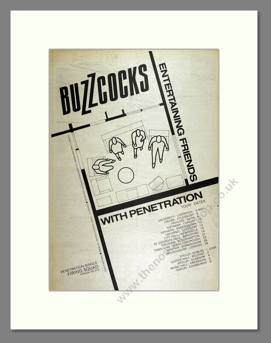 Buzzcocks - Entertaining Friends UK Tour with Penetration. Vintage Advert 1978 (ref AD16092)