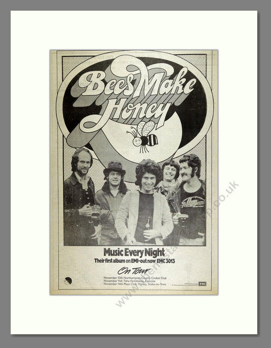 Bees Make Honey - UK Tour. Vintage Advert 1973 (ref AD16146)