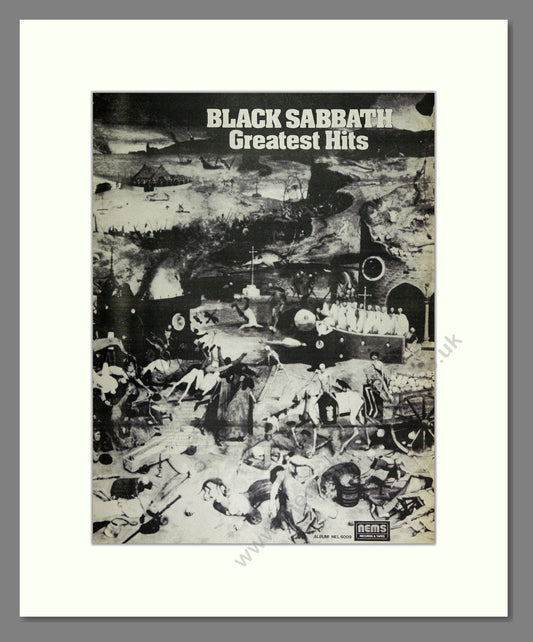Black Sabbath - Greatest Hits. Vintage Advert 1977 (ref AD16226)