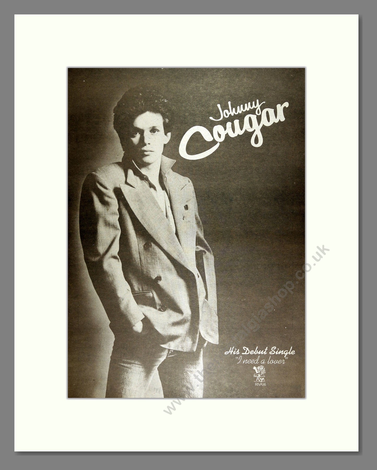 Johnny Cougar - I Need A Lover. Vintage Advert 1978 (ref AD16481)