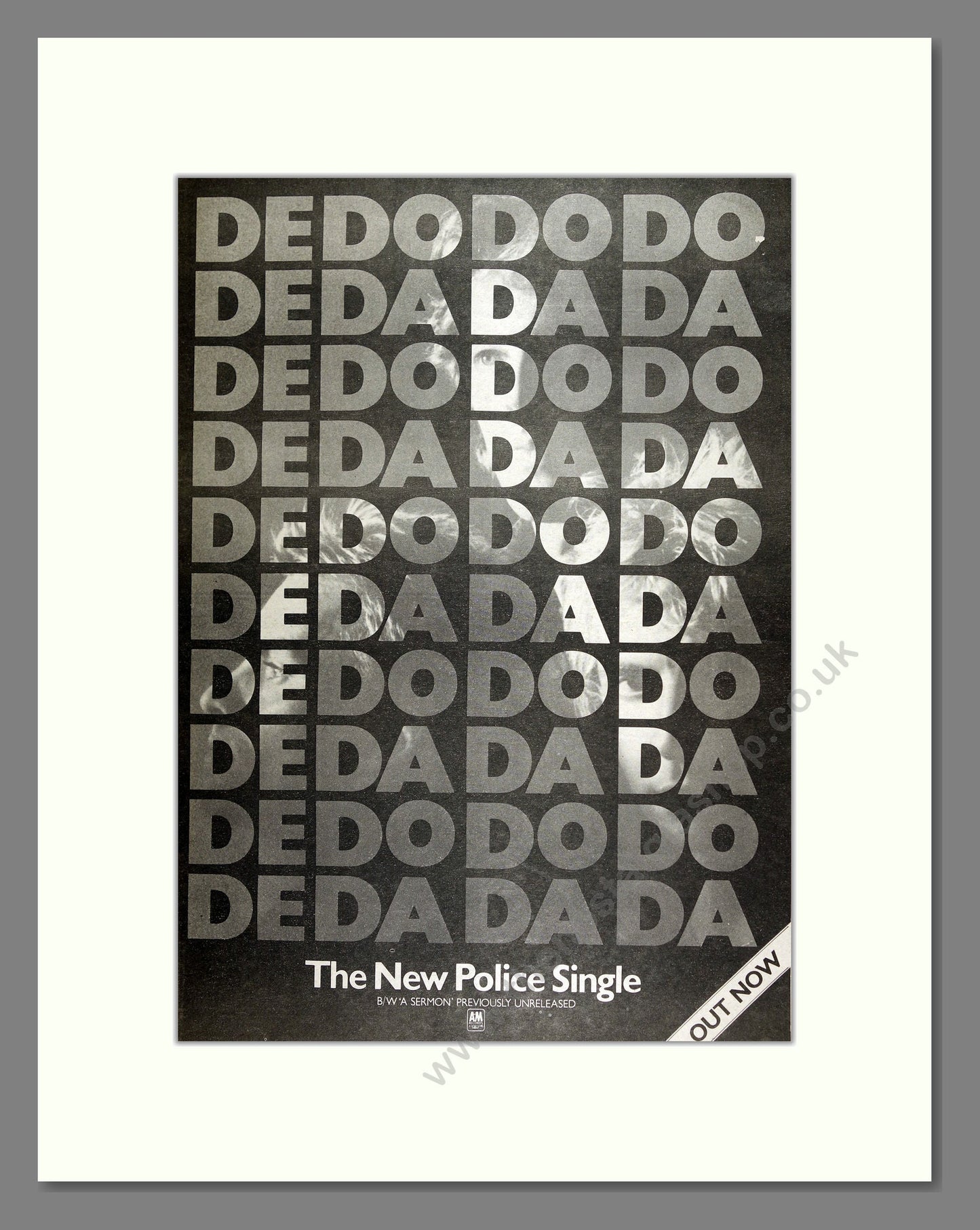 Police (The) - De Do Do Do De Da Da Da. Vintage Advert 1980 (ref AD16525)