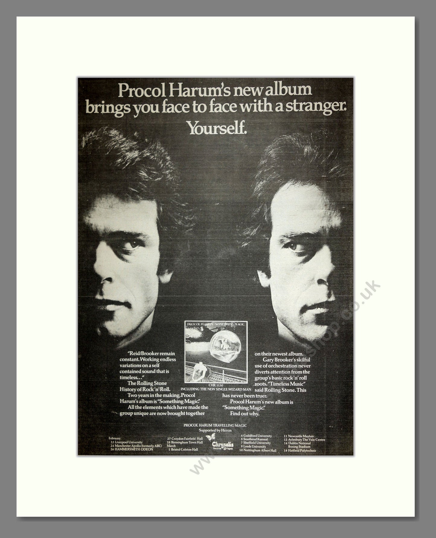 Procol Harum - Something Magic. Vintage Advert 1977 (ref AD16607)