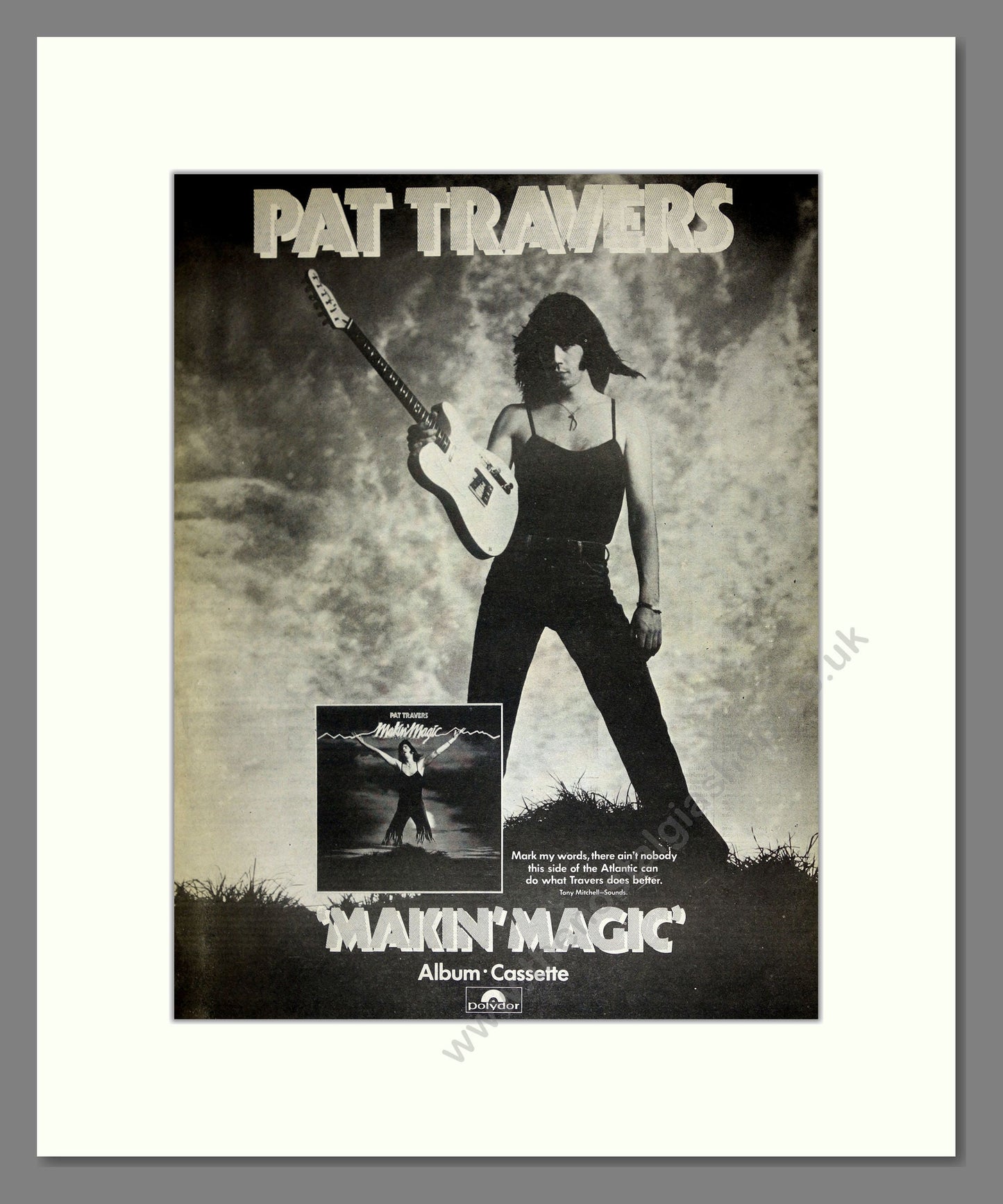 Pat Travers - Makin Magic. Vintage Advert 1977 (ref AD16676)