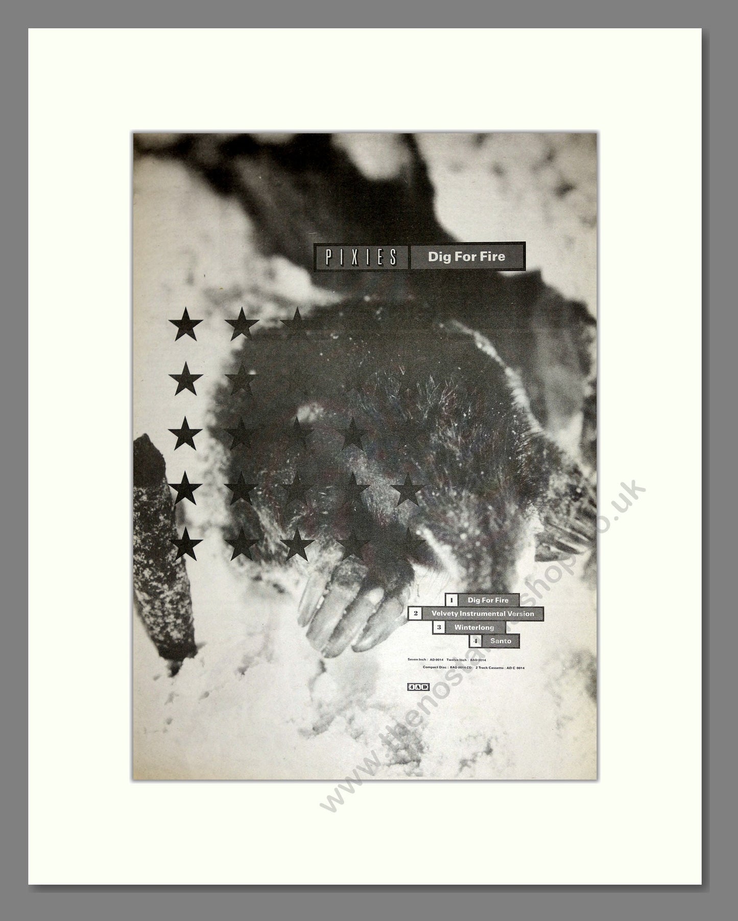 Pixies - Dig For Fire. Vintage Advert 1990 (ref AD16680)
