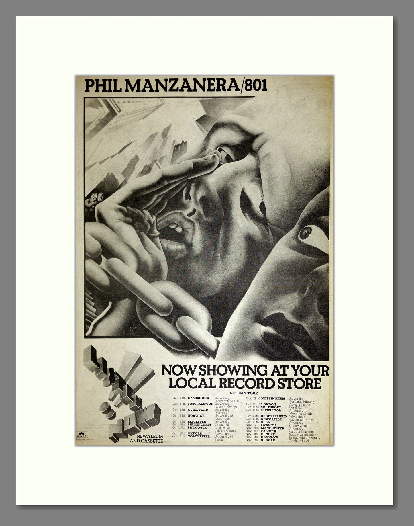 Phil Manzanera - 801. Vintage Advert 1977 (ref AD16725)
