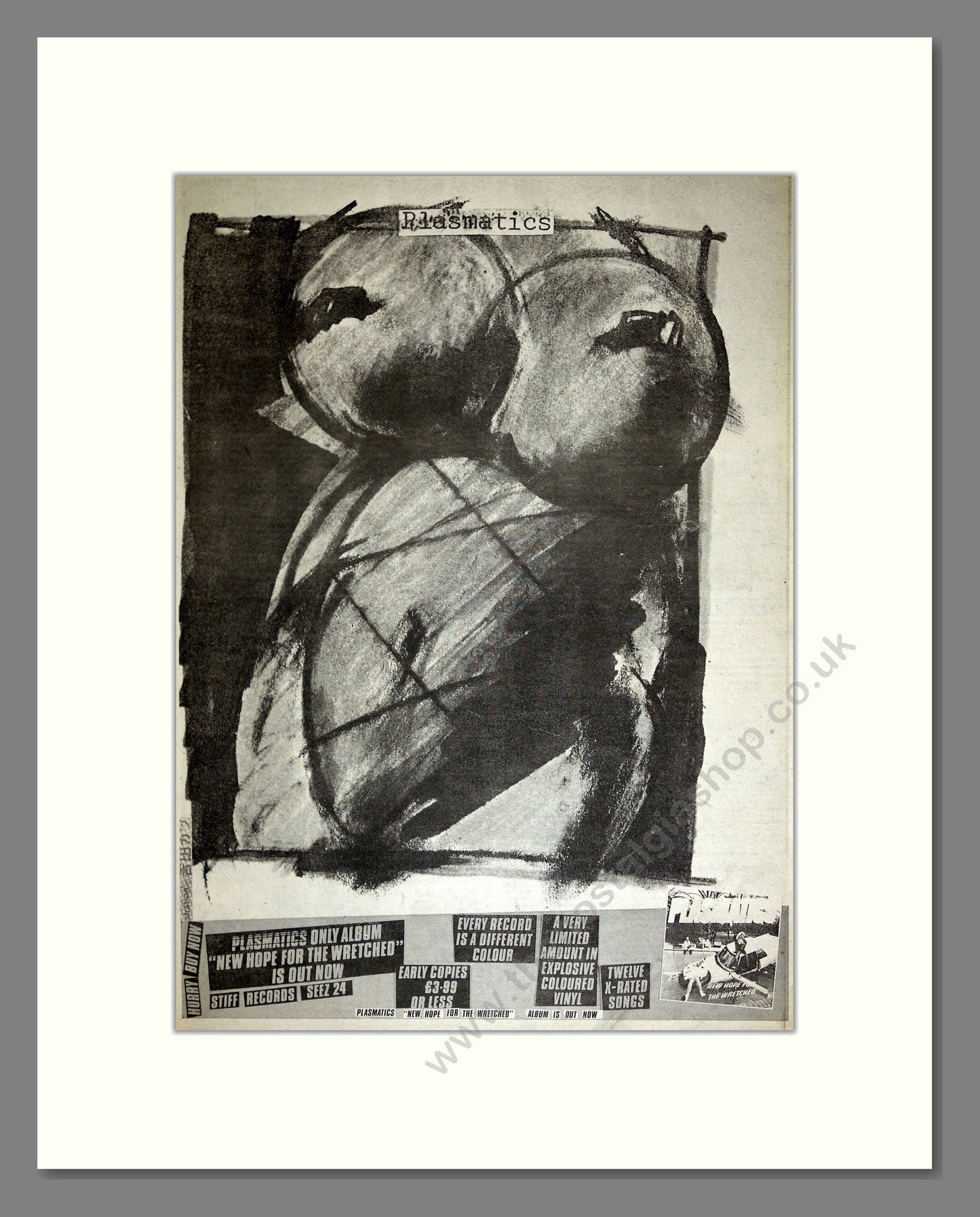 Plasmatics - New Hope For The Wretched. Vintage Advert 1980 (ref AD16773)