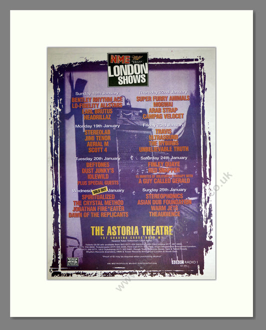 Astoria Theatre - London Shows. Vintage Advert 1996 (ref AD16893)