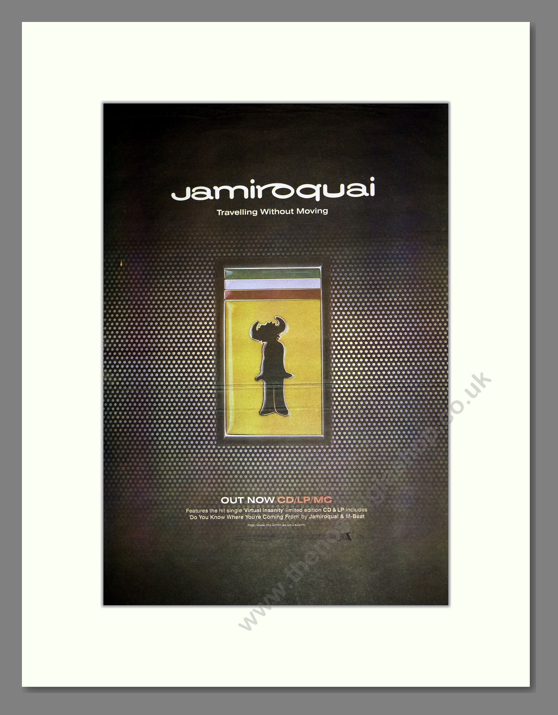 Jamiroquai - Travelling Without Moving. Vintage Advert 1996 (ref 