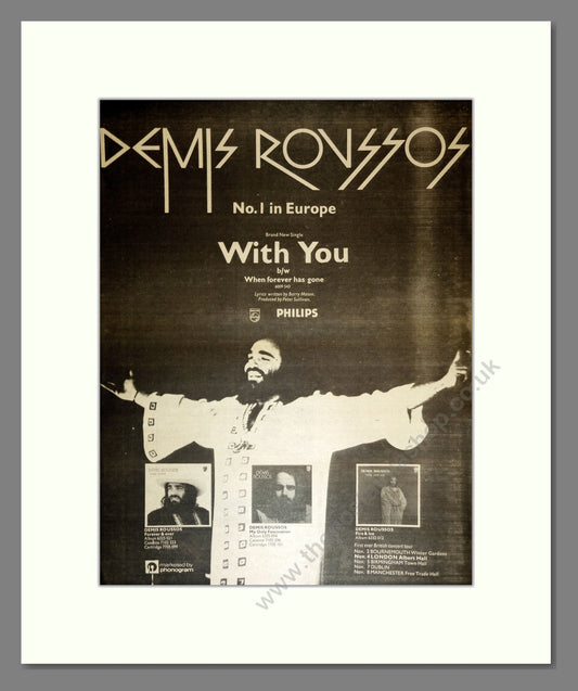 Demis Roussos - With You. Vintage Advert 1974 (ref AD17088)