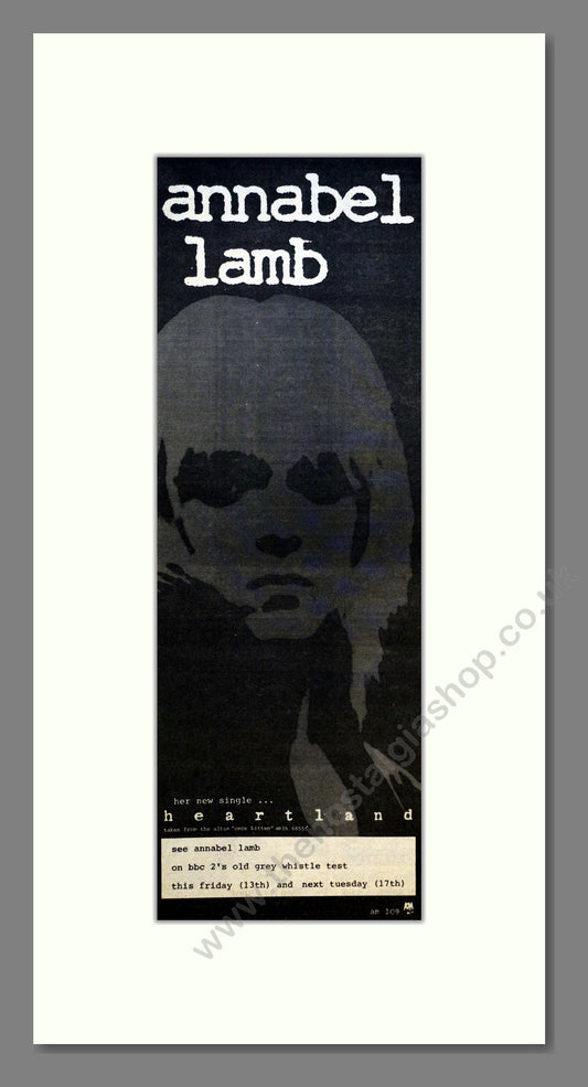 Annabel Lamb - Heartland. Vintage Advert 1983 (ref AD200810)