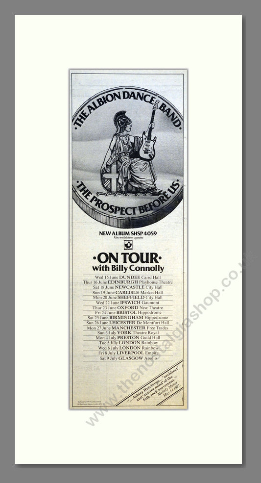 Albion Dance Band (The) - UK Tour with Billy Connolly. Vintage Advert 1977 (ref AD200811)