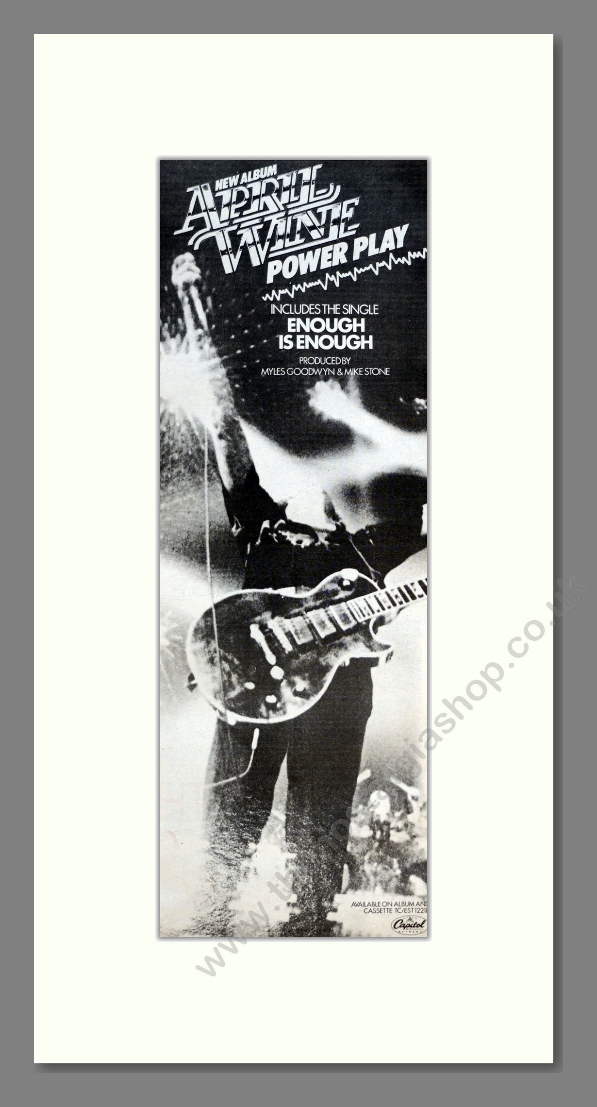 April Wine - Powerplay. Vintage Advert 1982 (ref AD200819)
