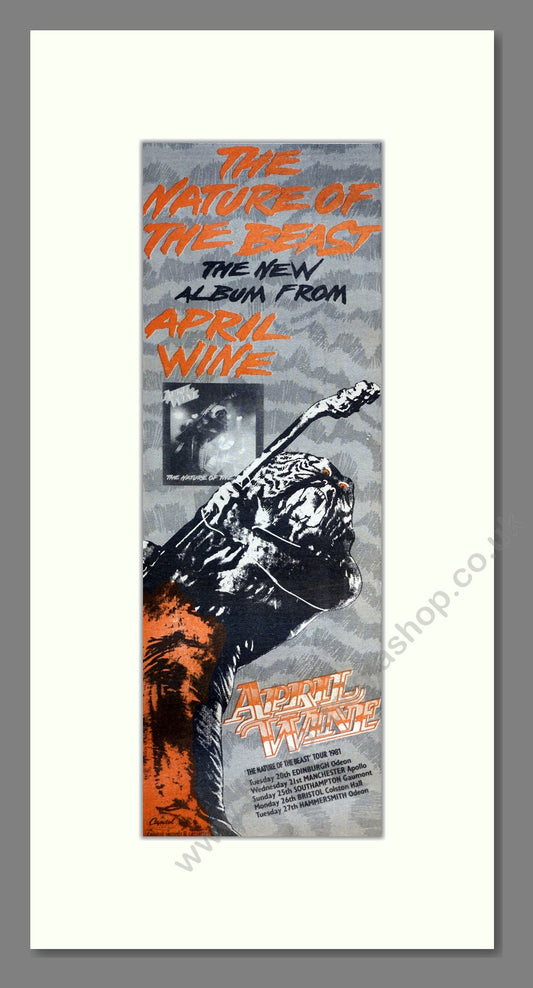 April Wine - Nature of The Beast. Vintage Advert 1981 (ref AD200822)
