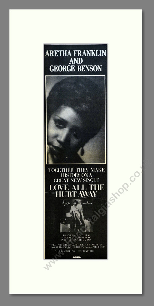 Aretha Franklin and George Benson - Love All The Hurt Away . Vintage Advert 1981 (ref AD200836)
