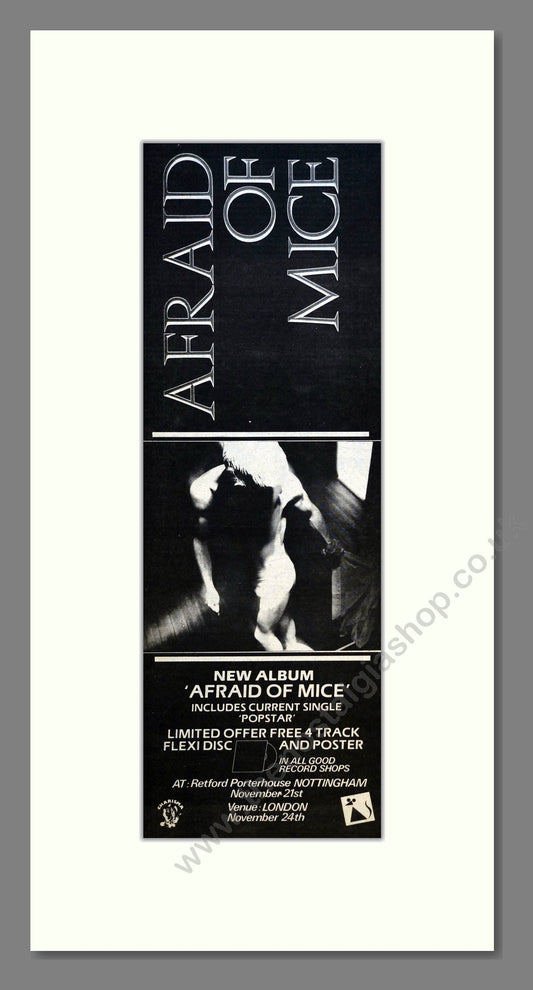 Afraid of Mice - Self Titled. Vintage Advert 1981 (ref AD200854)