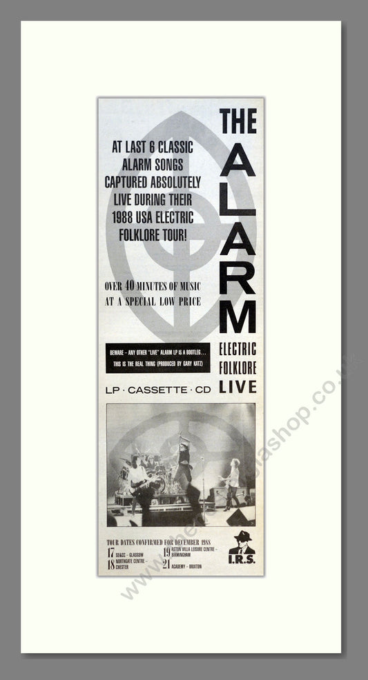 Alarm (The) - Electric Folklore Live. Vintage Advert 1988 (ref AD200865)