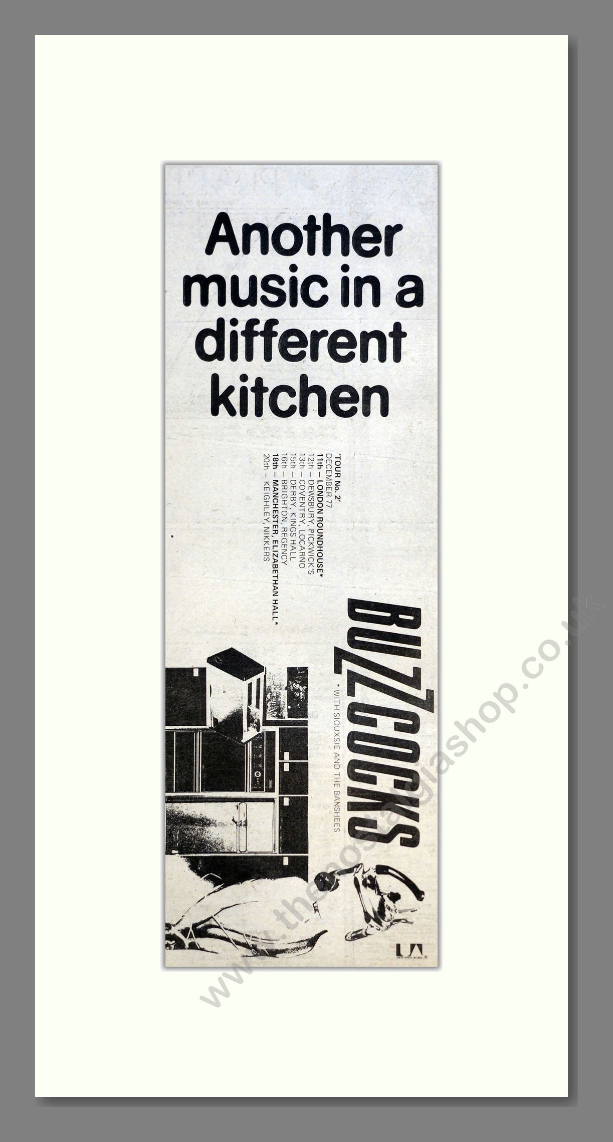 Buzzcocks - UK Tour. Vintage Advert 1977 (ref AD200867)