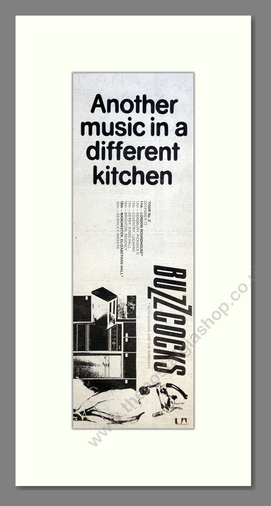 Buzzcocks - UK Tour. Vintage Advert 1977 (ref AD200867)