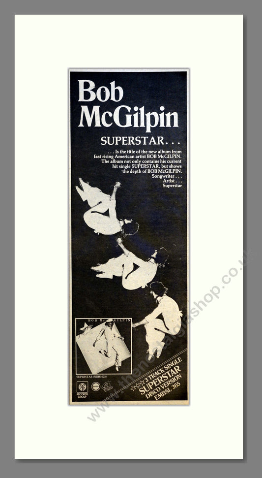 Bob McGilpin - Superstar. Vintage Advert 1979 (ref AD200908)