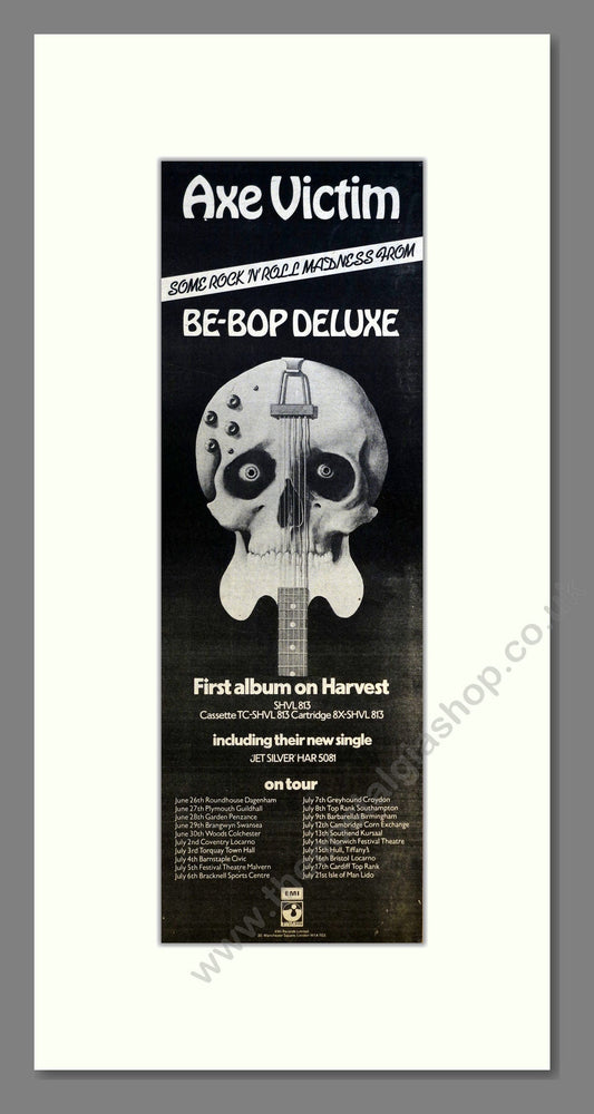Be-Bob Deluxe - Debut Album (UK Tour). Vintage Advert 1974 (ref AD200928)