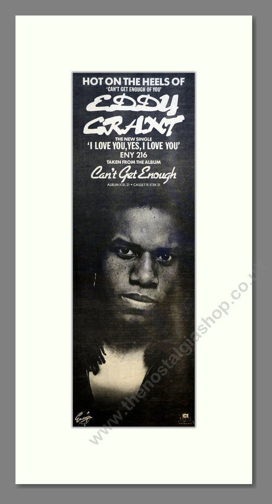 Eddy Grant - Can't Get Enough. Vintage Advert 1981 (ref AD201083)
