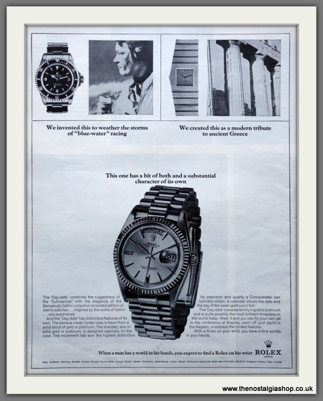 Rolex Oyster Perpetual Day Date. Original Advert 1966 (ref AD300133)