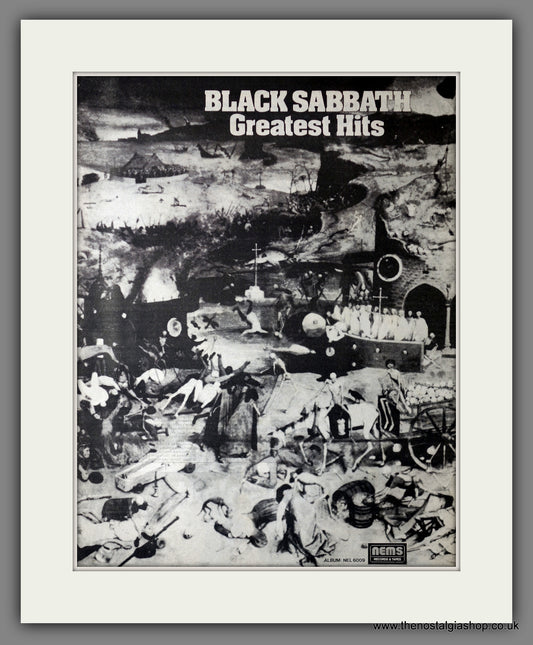 Black Sabbath. Greatest Hits. Vintage Advert 1977 (ref AD14154)