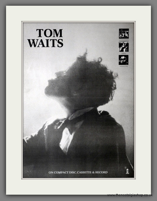 Tom Waits Albums. Vintage Advert 1987 (ref AD14322)
