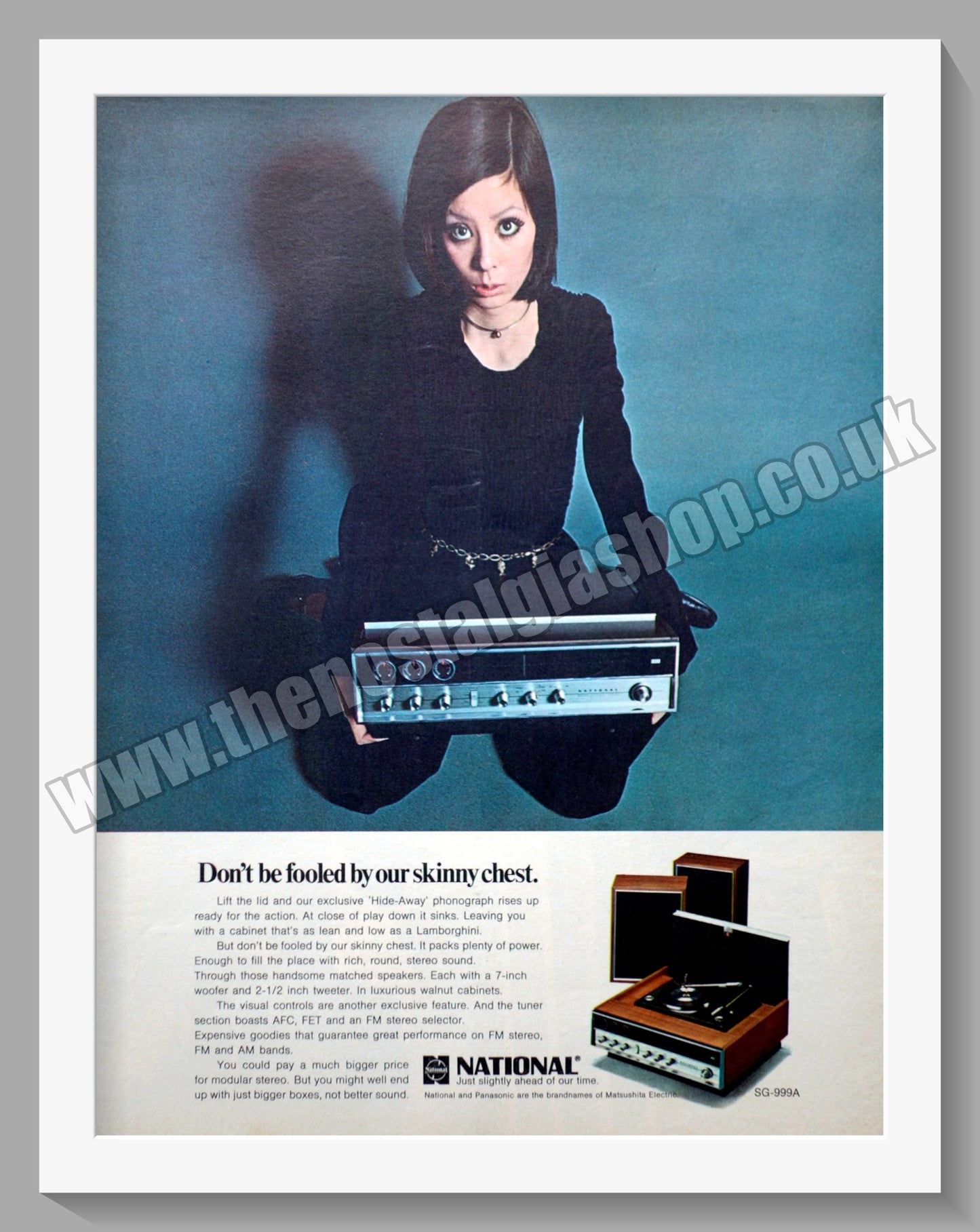 National SG-999A Phonograph. Original Advert 1970 (ref AD300479)
