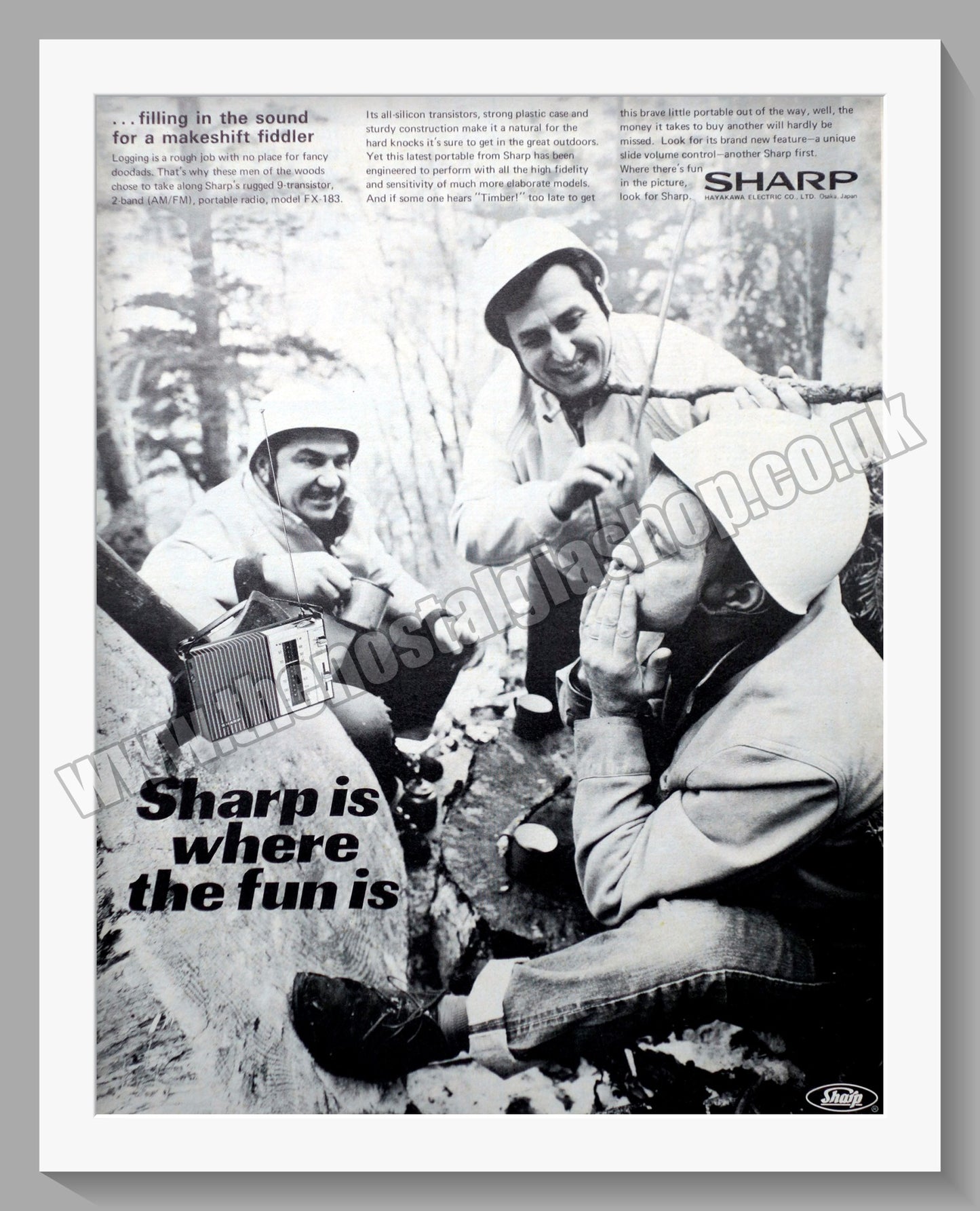 Sharp Transistor. Original Advert 1969 (ref AD300502)