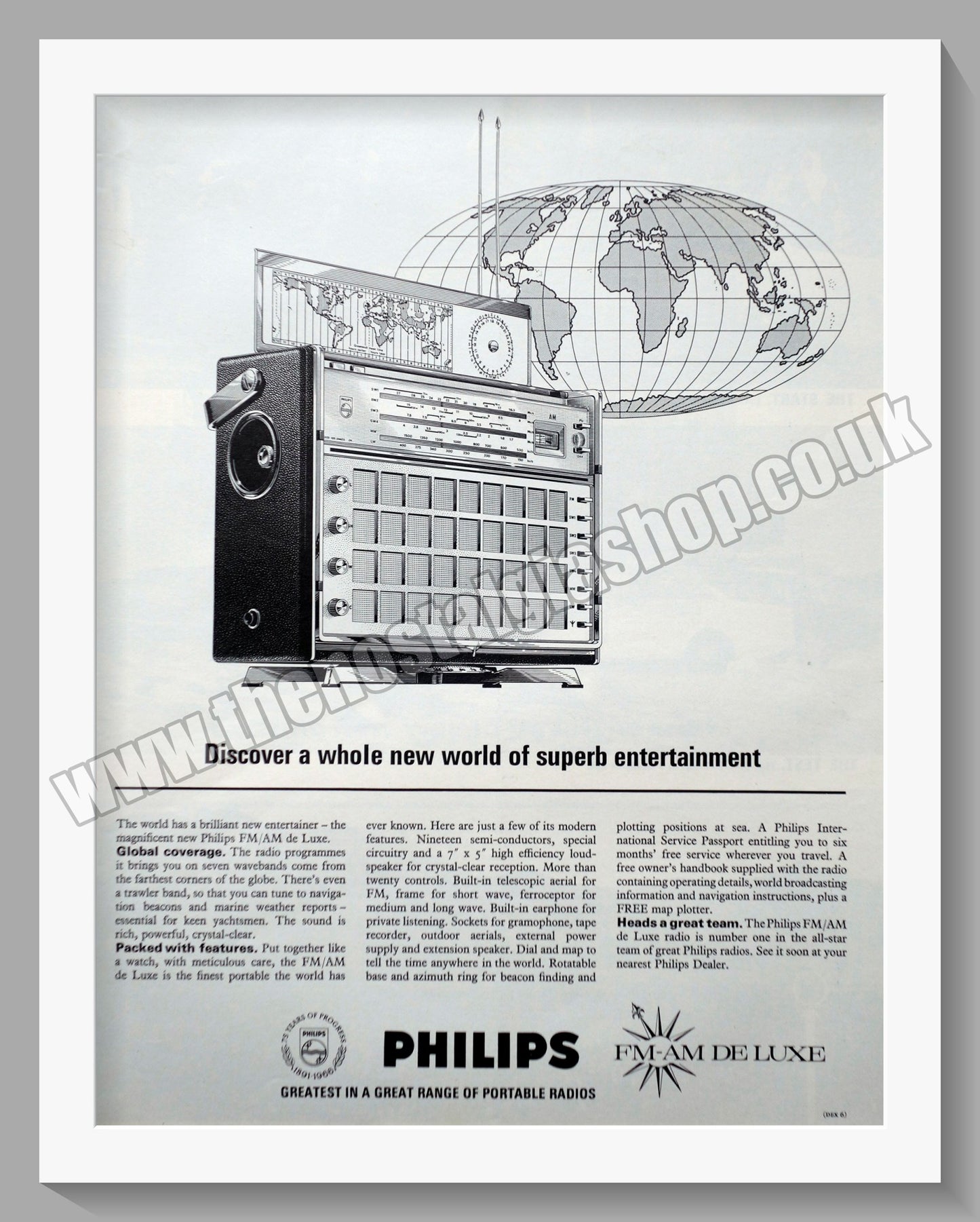 Philips Portable Radio. Original Advert 1966 (ref AD300511)