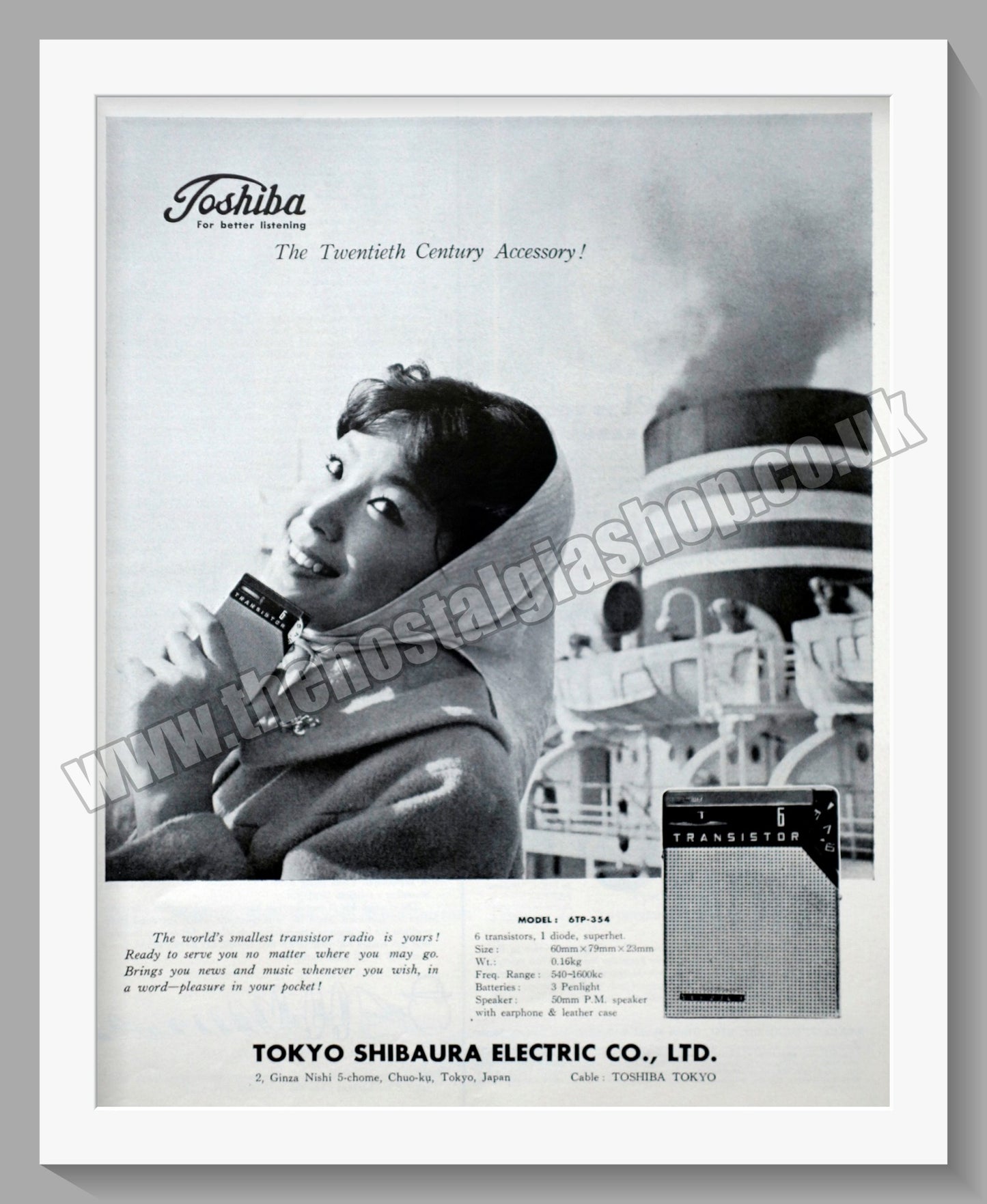 Toshiba Transistor Radio. Original Advert 1960 (ref AD300522)