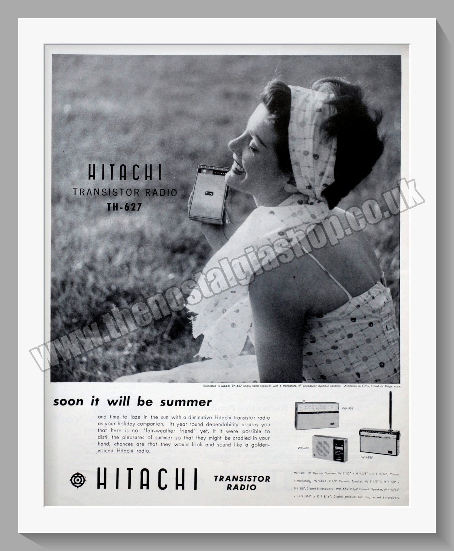Hitachi Transistor Radio TH-627. Original Advert 1960 (ref AD300537)