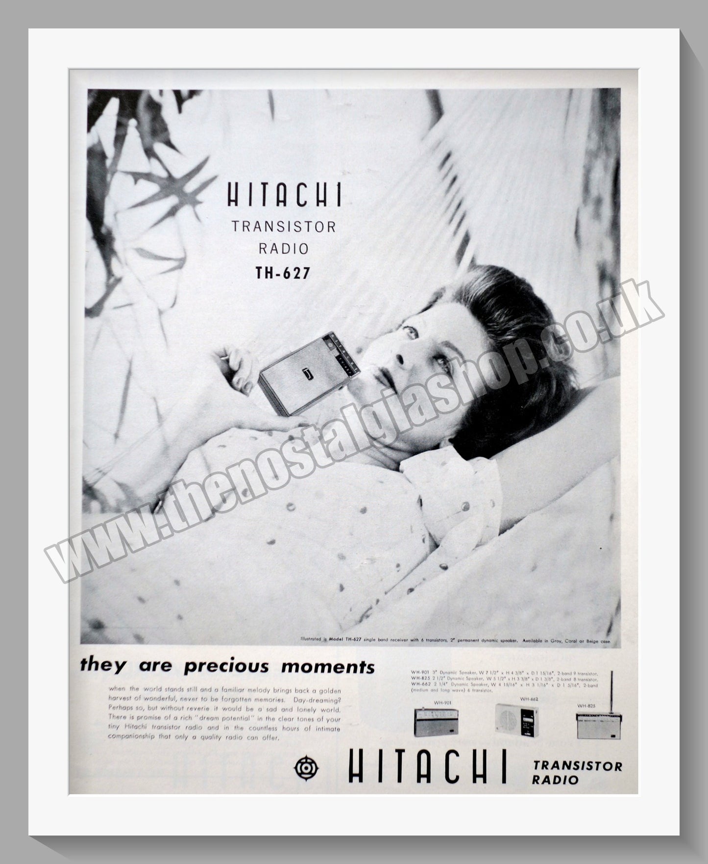 Hitachi Transistor Radio TH-627. Original Advert 1960 (ref AD300538)