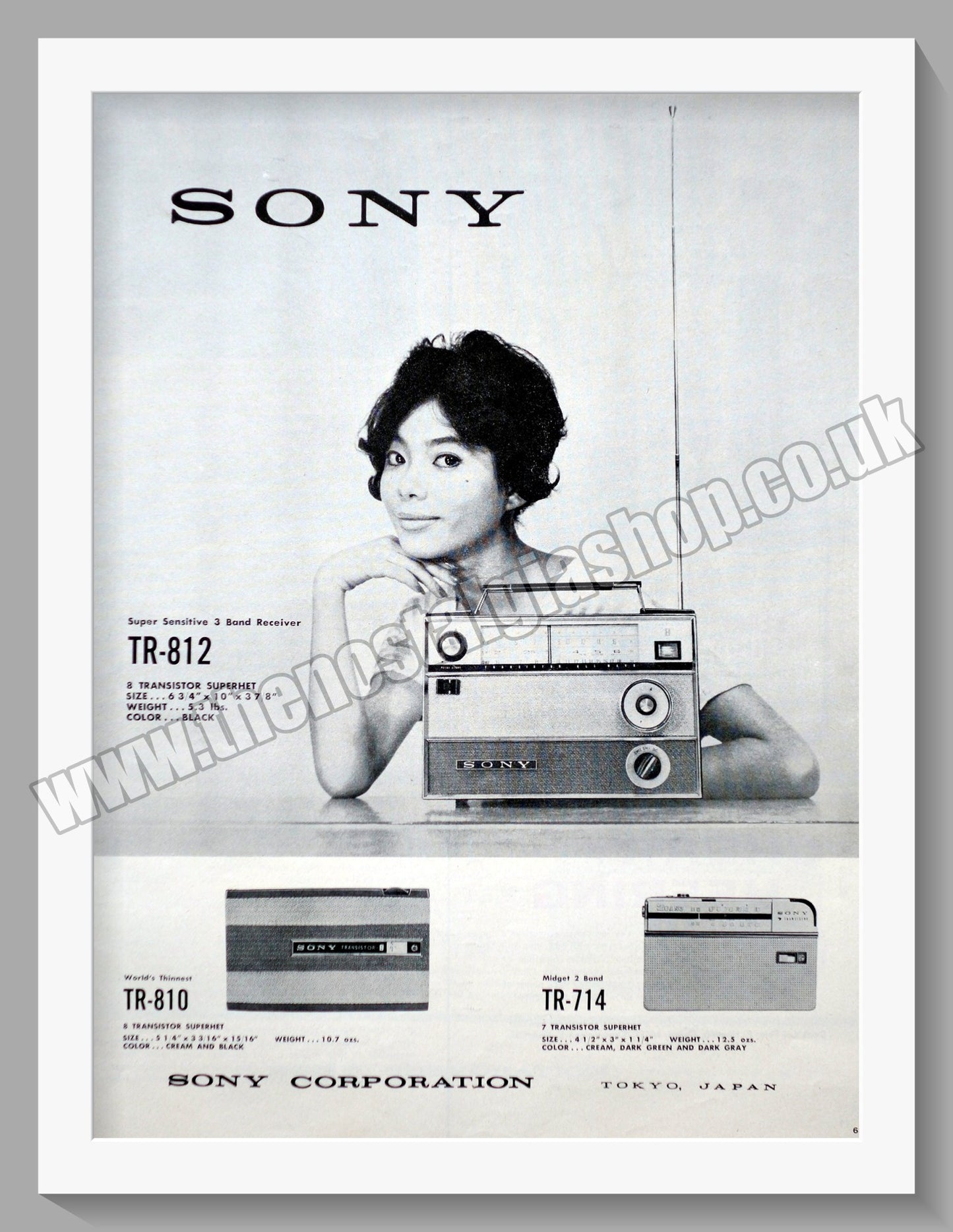 Sony Radio Range. Original Advert 1960 (ref AD300572)