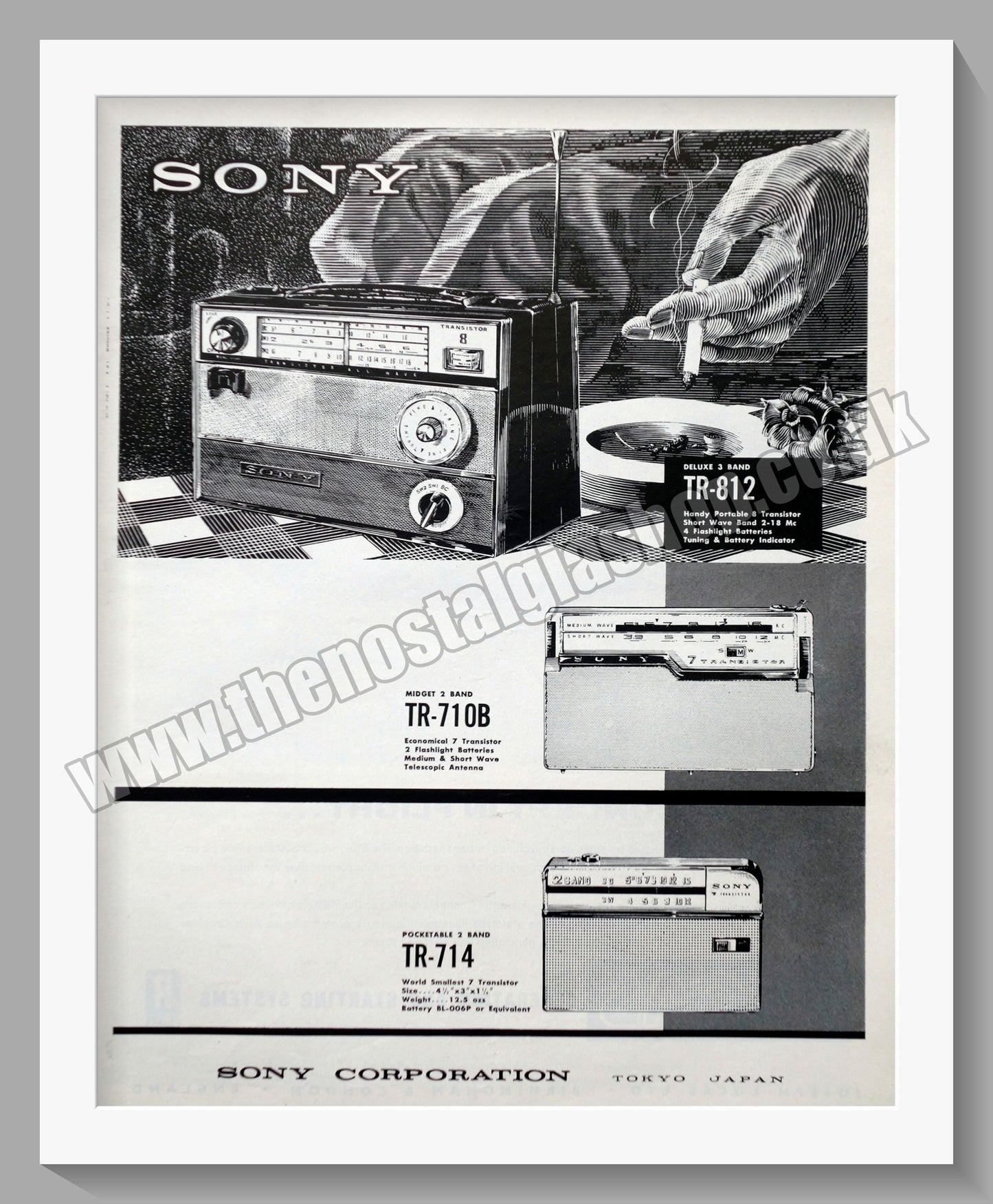 Sony Radio Range . Original Advert 1960 (ref AD300574)