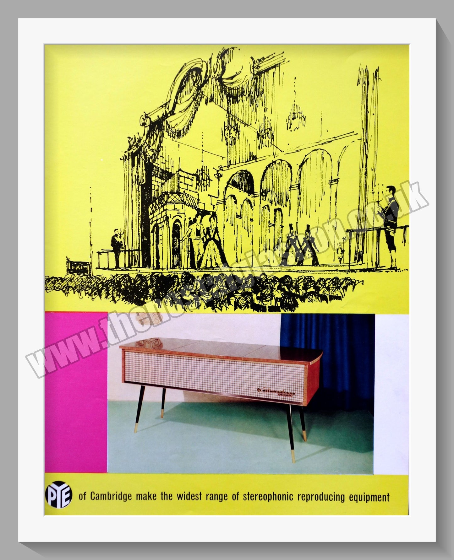 Pye Stereo Unit . Original Advert 1961 (ref AD300589)