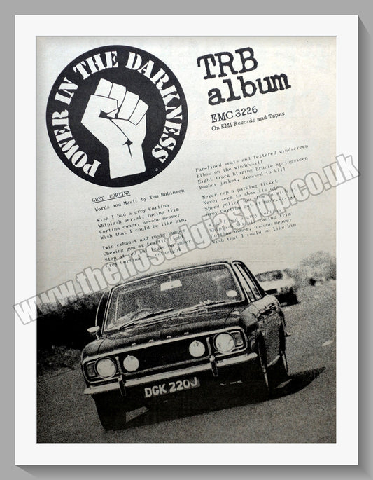 Tom Robinson Band. Grey Cortina. Original Advert 1978 (ref AD14453)