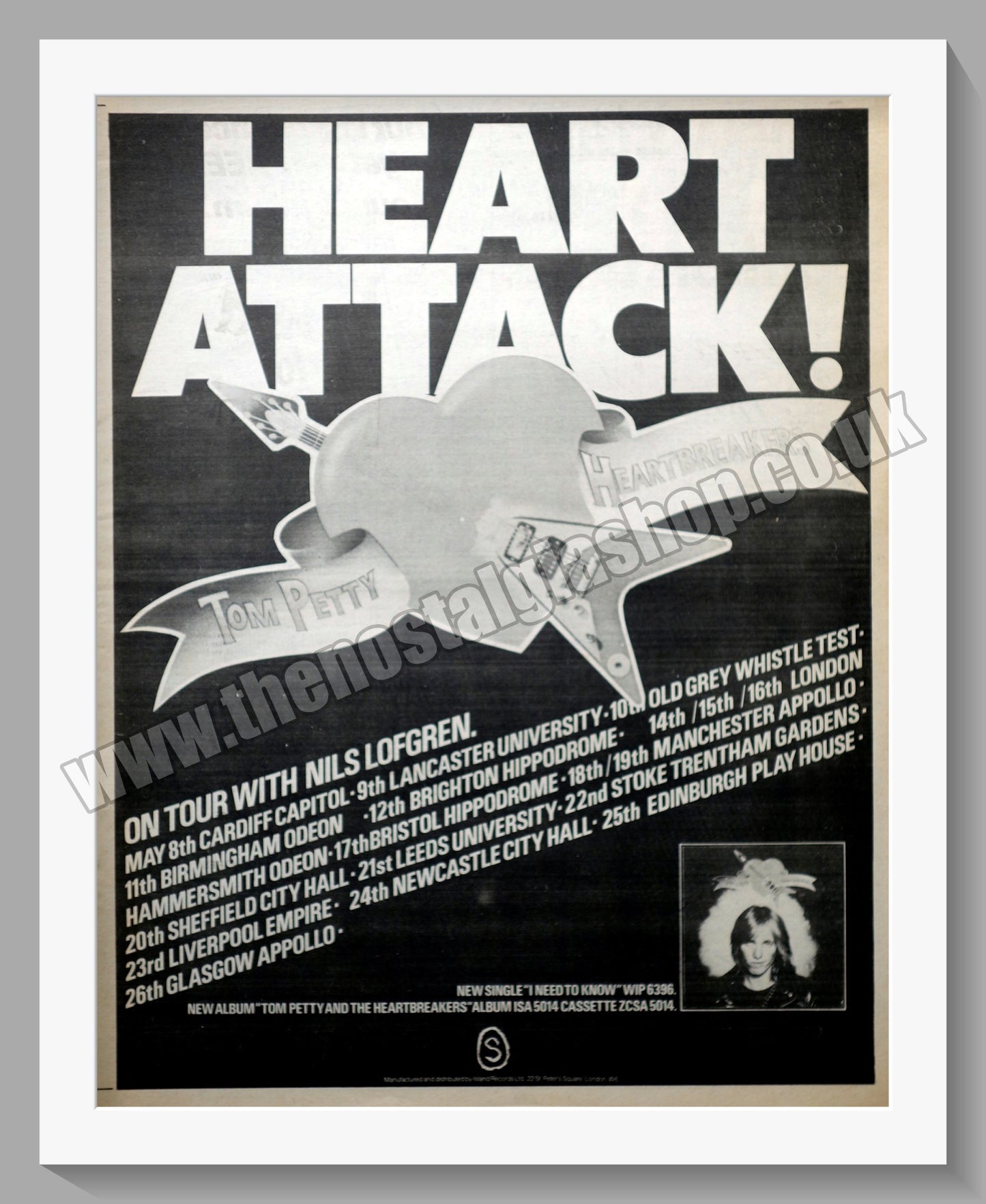 Tom Petty And The Heart Breakers On Tour. Original Advert 1977 (ref AD14473)