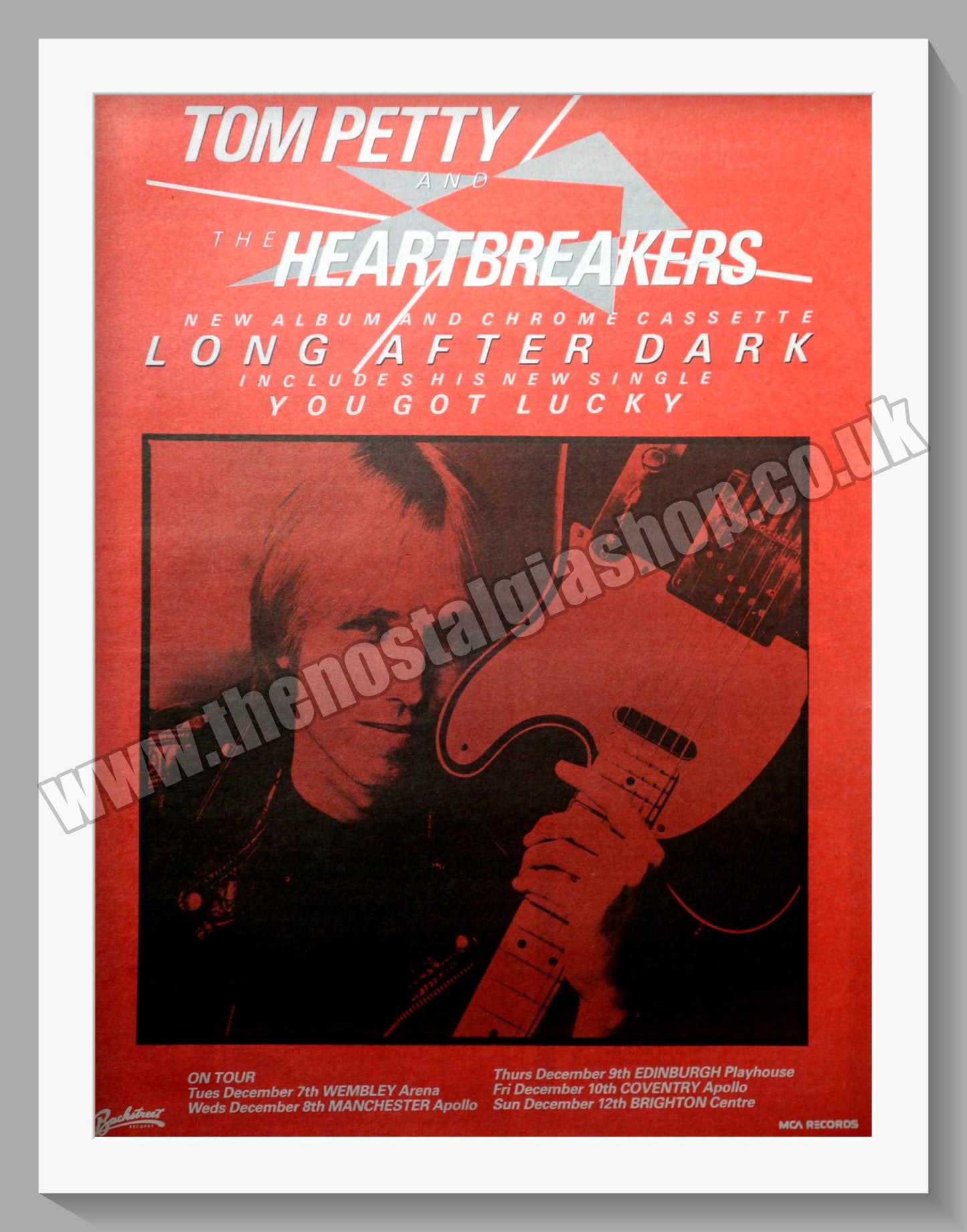 Tom Petty And The Heart Breakers. Long After Dark. Original Advert 1982 (ref AD14480)